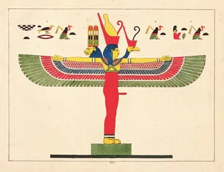 Ägyptische Göttin, Illustration aus Pantheon egyptien: Sammlung der mythologischen Figuren des Alten Ägypten von Jean-Francois Champollion, veröffentlicht 1823-25